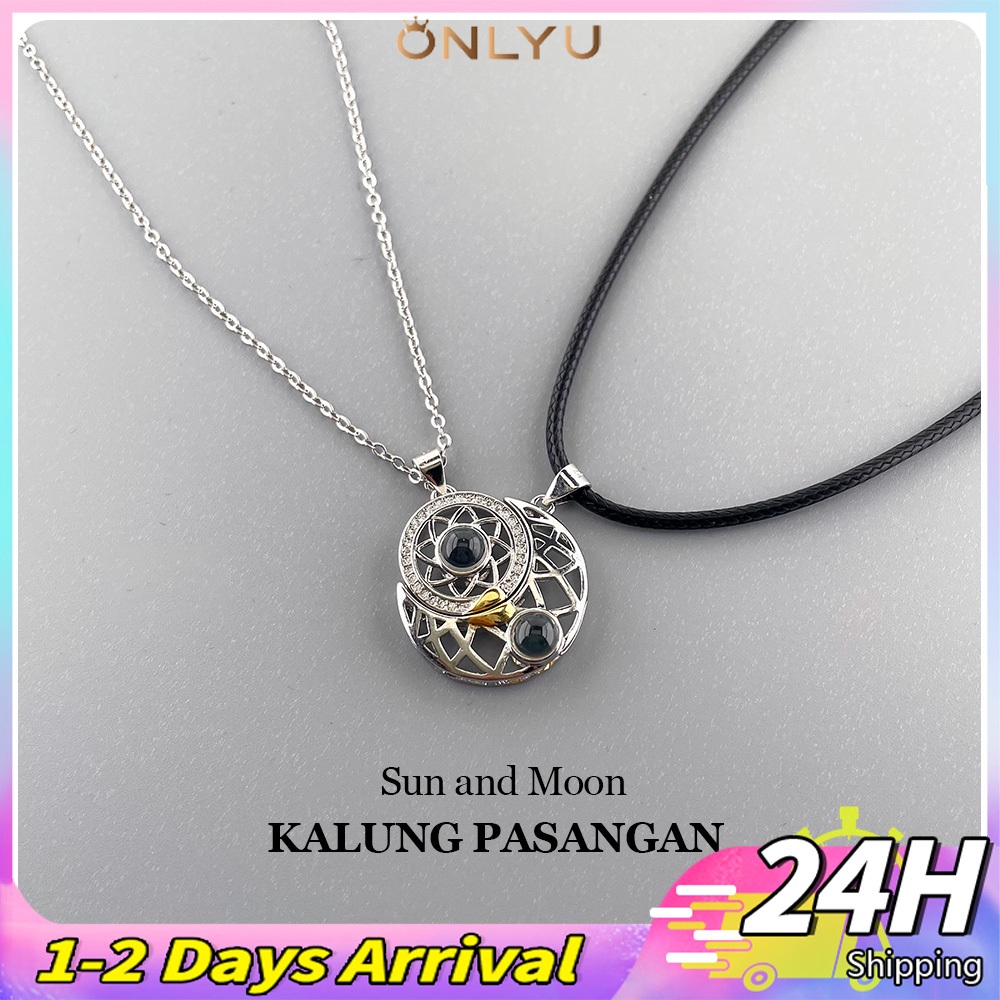 Kalung Couple Magnet Kalung Pasangan Kalung Couple-Sun and Moon kalung pasangan Chinese style kalung