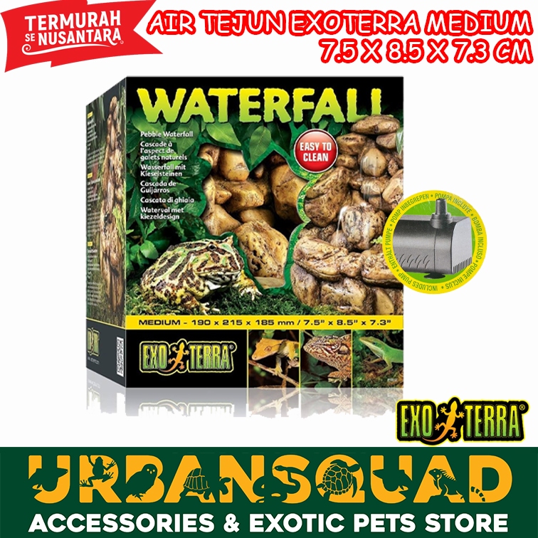 Exoterra Waterfall Medium Dekorasi Air Terjun Large Hiasan Kandang Reptile Kura Kadal