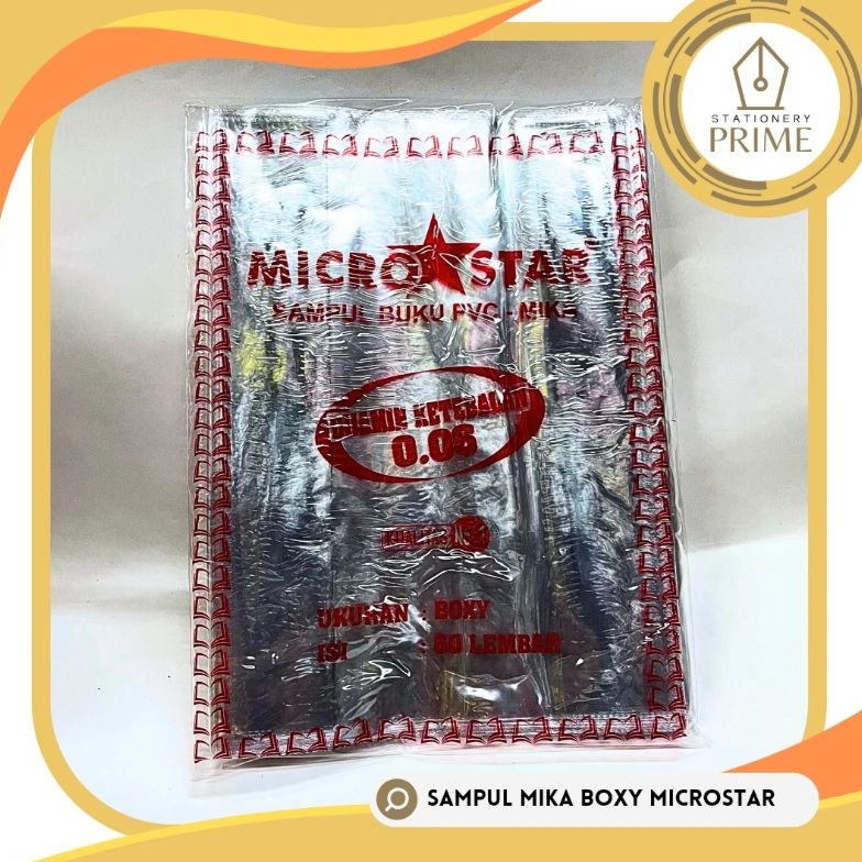 

KODE H89T Sampul Buku Mika Boxy MICRO STAR 1 PAK isi 6 Lembar