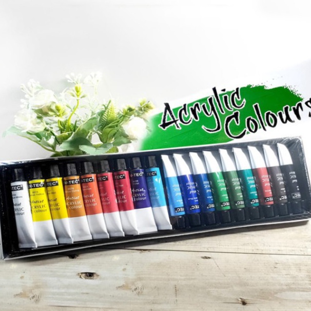 

KODE G92U VTec Acrylic Colour Set 18 Warna Cat Acrylic 6ML 18 Warna VTEC