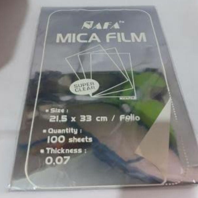 

KODE Y52F 1 LBR PLASTIK MIKA JILID PUTIH FOLIO BENING MIKA JILID BENING MICA FILM