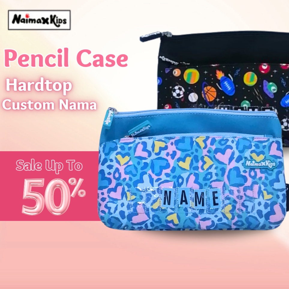 

KODE R84R Pencil Case Custom Nama Naimax kids Pencil Case Kain Hardtop