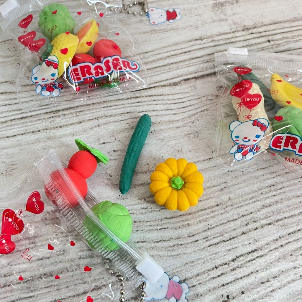 

PENGHAPUS POUCH BENING ISI 4 PCS BUAH DAN SAYUR UNTUK ANAK SEKOLAH TERMURAH LUCU BISA COD alat tulis bisa import hapusan