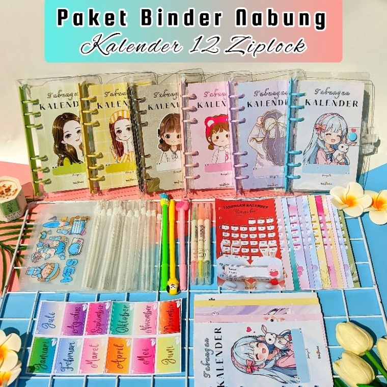

KODE J9L 12 Ziplock Paket Binder Nabung Kalender 12 Ziplock tempat uang Binder Keuangan Murah
