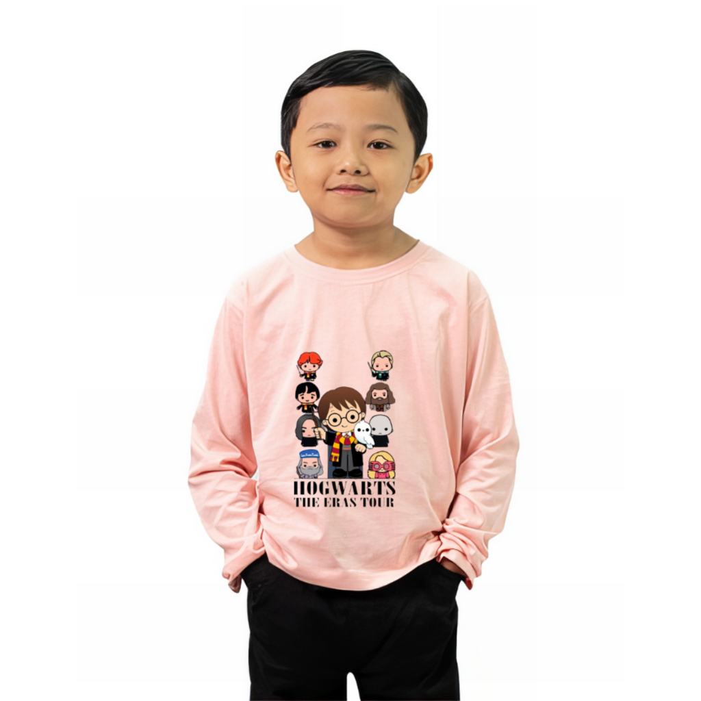 Longslevee Baju Anak Perempuan Usia 3-15 Tahun Motif Hogwarts