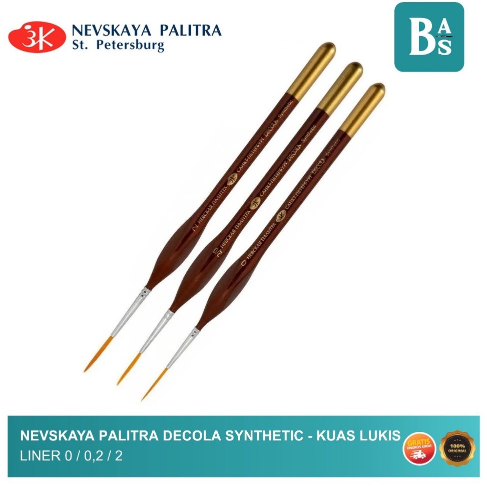 

KODE G9W NEVSKAYA PALITRA DECOLA SYNTHETIC LINER BRUSH KUAS LUKIS