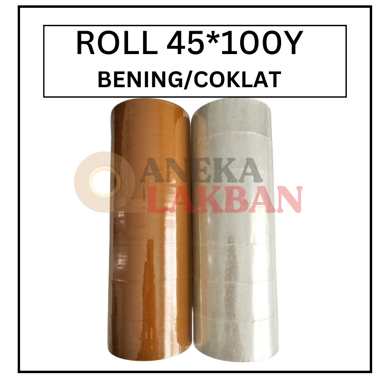 

KODE S39B 1 ROLL ISI 6 PCS HORICI LAKBAN OPP 2 INCH 45MM x 1 Yard ISOLASI BENING COKLAT TERMURAH