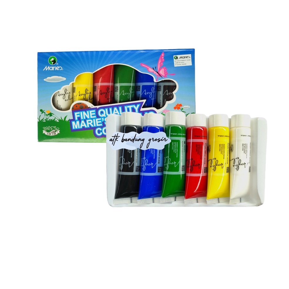 

KODE D39A Maries Acrylic Colour 8136B 6 Warna Utama 3 ML Cat Akrilik 6 Warna Utama 3 ML Set 6 Warna