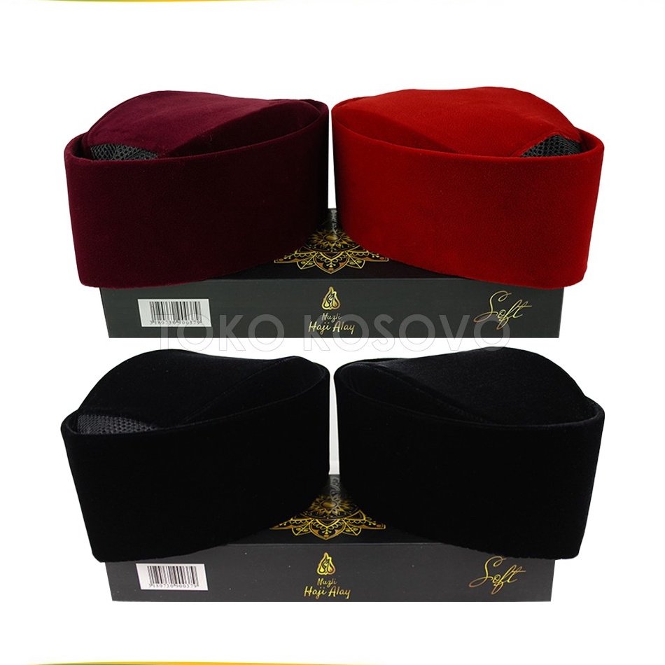 KODE H66I Songkok SUSUN HAJI ALAY Tinggi 8 9 1 AC  NON Peci Sholat Bludru Ukuran Anak Laki Pria Warn