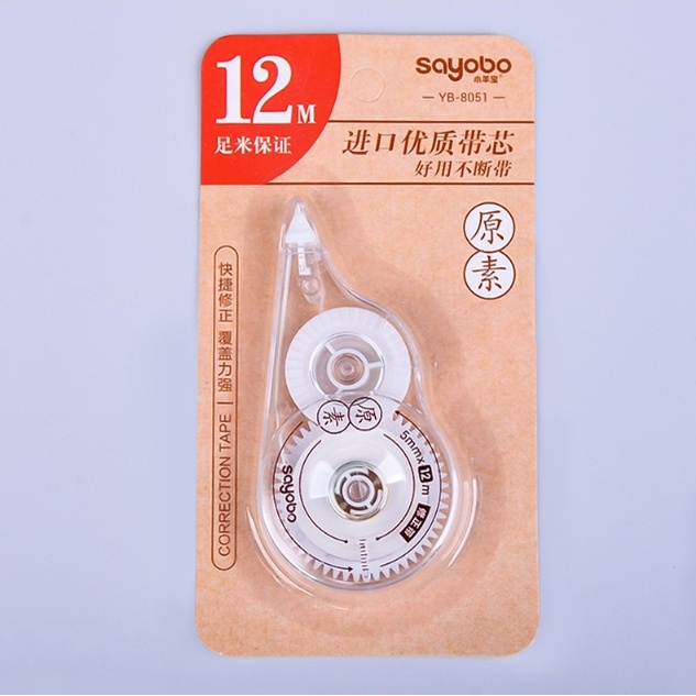 

GROSIR Transparan Correction Tape SOYOBO 12 meter Tip Ex Kertas