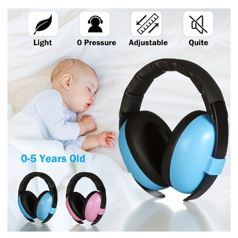 PENUTUP TELINGA BAYI DI PESAWAT EARMUFFS BAYI ANAK PELINDUNG TELINGA BAYI PEREDAM KEBISINGAN