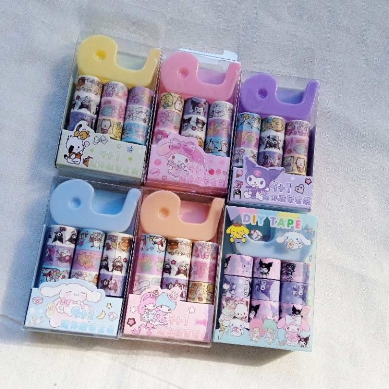 

[BISA PILIH] DIY WASHI TAPE JURNAL SANRIO KUROMI CINNAMOROLL MELODY POCHACCO POMPURIN LITTLE TWIN