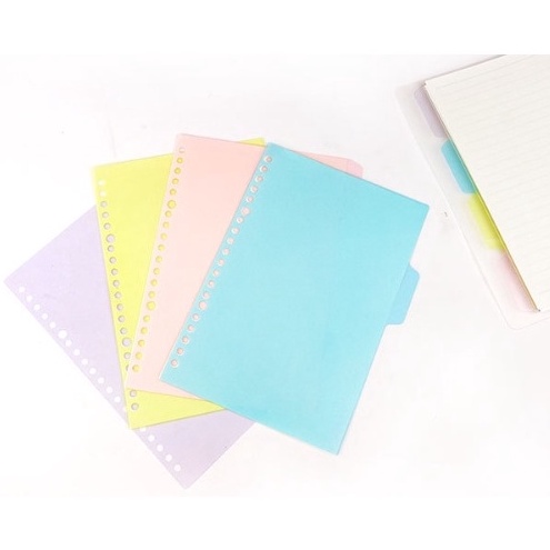 

EKSTRA PROMO Pembatas Binder Pastel Transparan A5 B5 Pembatas Binder Plastik warna pastel