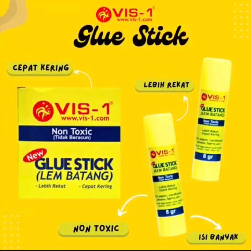 

Glue Stick Vis-1/Lem kertas Stick/lem stick