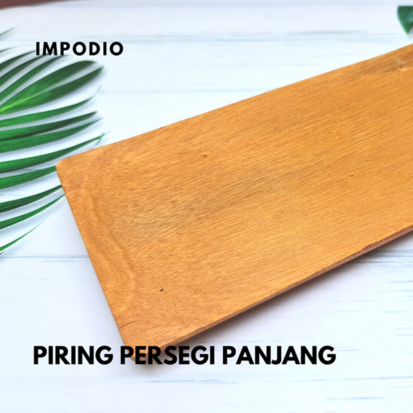 

Limited kayu Piring mahoni persegi - piring panjang / lauk Promo sayur/