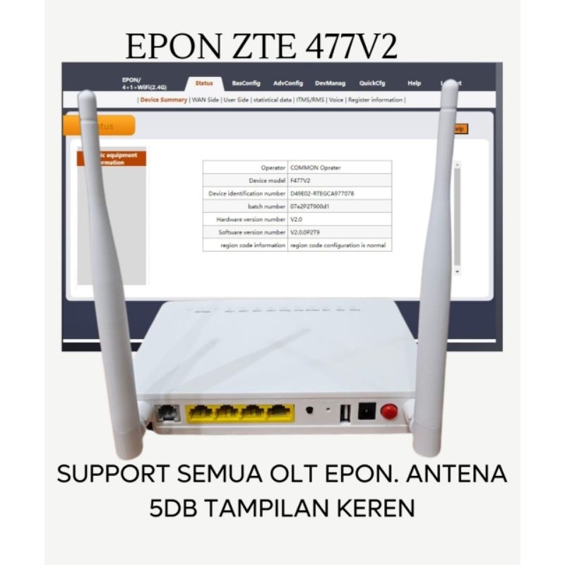 ZTE F477 epon