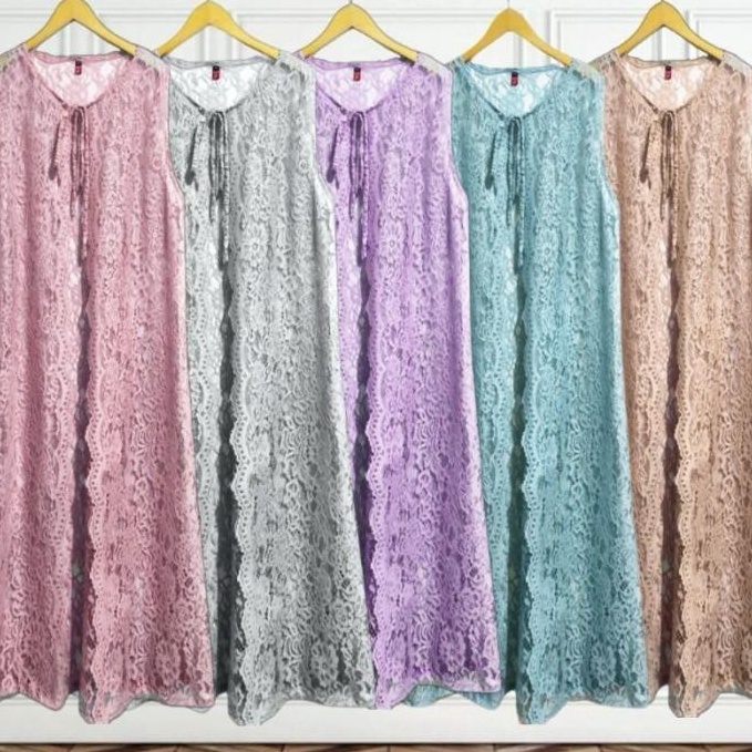 KODE U32W Clara Long Outer Cardigan Brukat Tunik Oversized Jumbo Pesta Kondangan Premium  Outerwear 