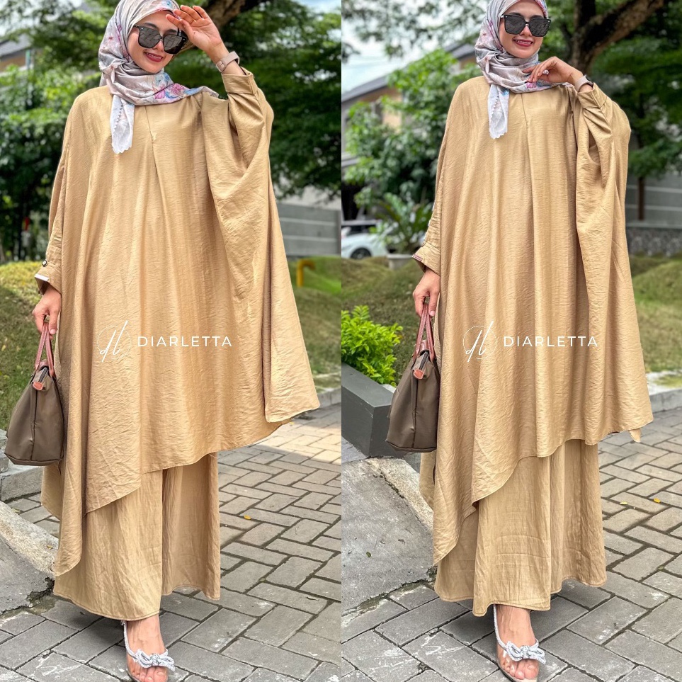 KODE B83B Haliza Set Rok Abaya Malayu Jumbo Set Melayu Viral Polo Linen BY DIARLETTA