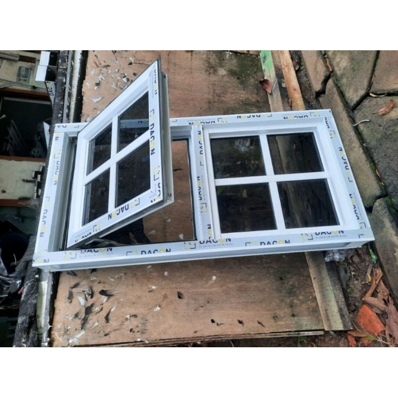 JENDELA ALUMINIUM DOUBLE 100x60 ORNAMEN