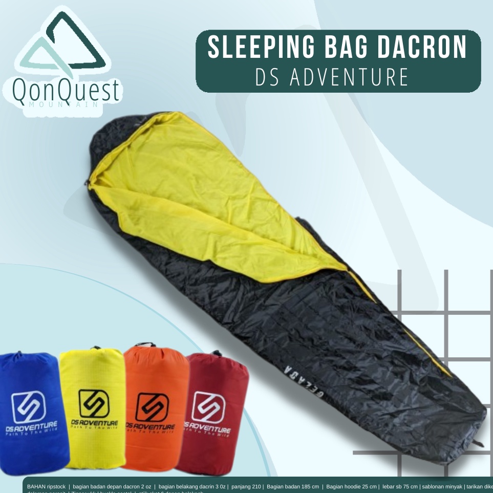 Pasti Sampai  Sleeping bag dacron ultralight seri gelada  sleeping bag waterproof  sleeping bag camp