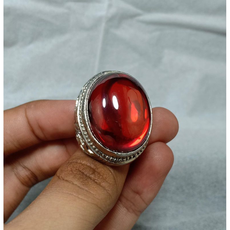 BATU PERMATA MERAH SIAM JUMBO SIAP PAKAI