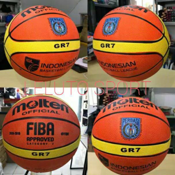 Klik Pesan BOLA BASKET MOLTENSPALDINGMIKASA PERBASI FIBA GR7 RUBBERBOLA BASKET KARET
