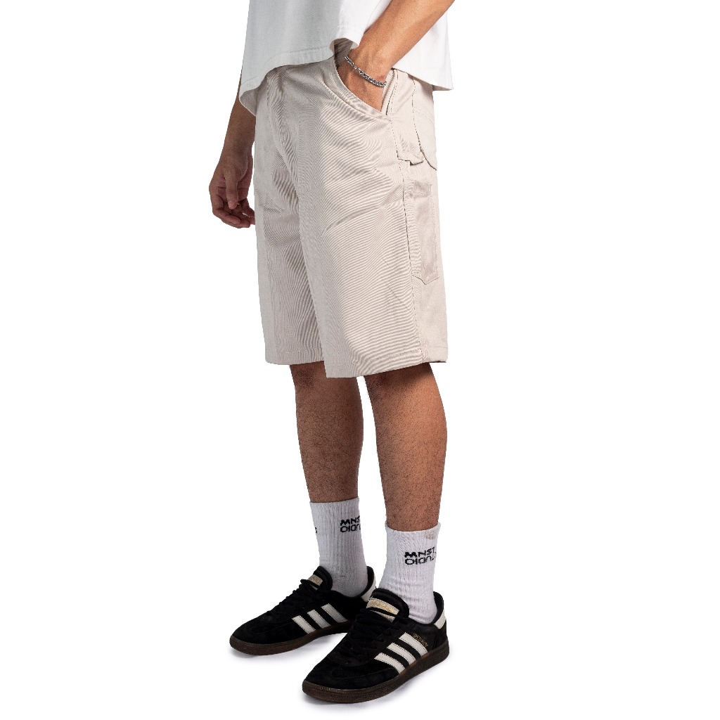 Short Carpenter Pants Celana Pendek Cream Parviz