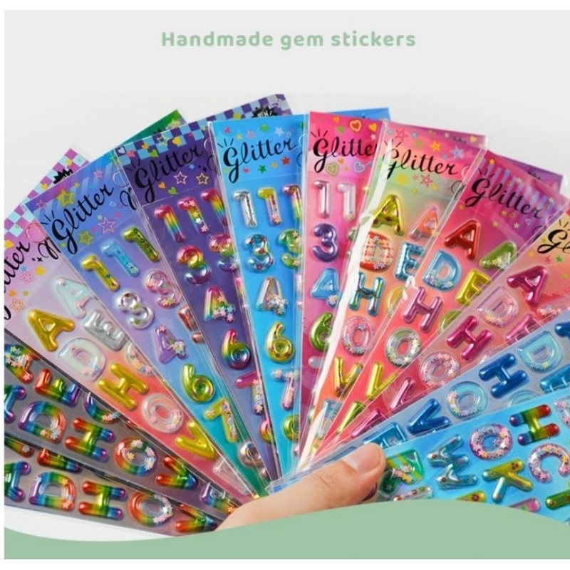 

[ST 05] Sticker Stiker Huruf Deco Decoration DIY Diary Craft Jurnal Metalik