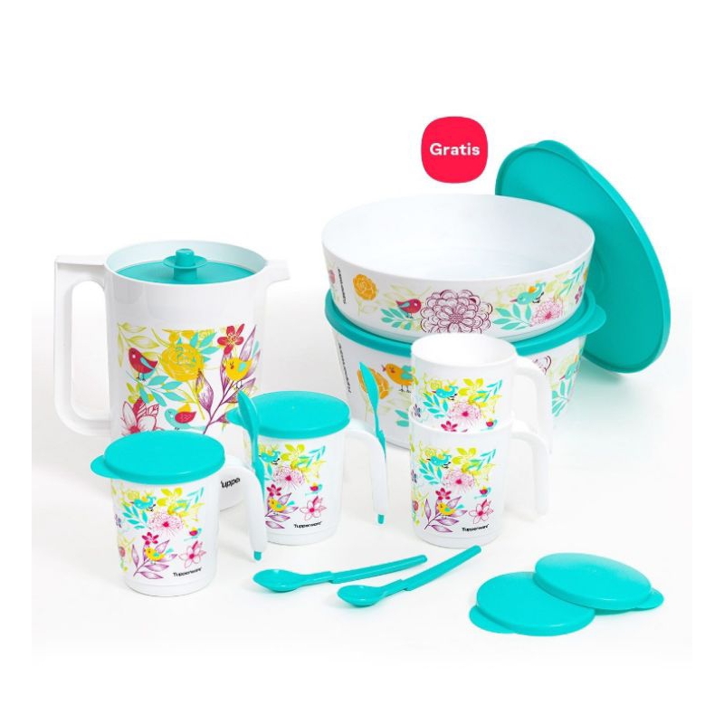 Ilumina mega serving set tupperware / gelas dan teko tupperware
