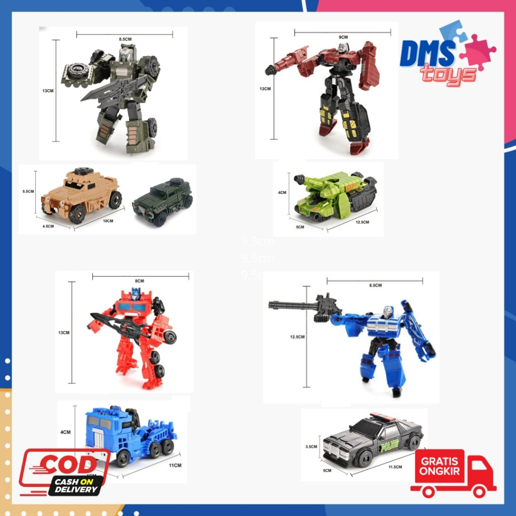 Mainan Anak Robot Deformation Warrior Series DMS.Toys