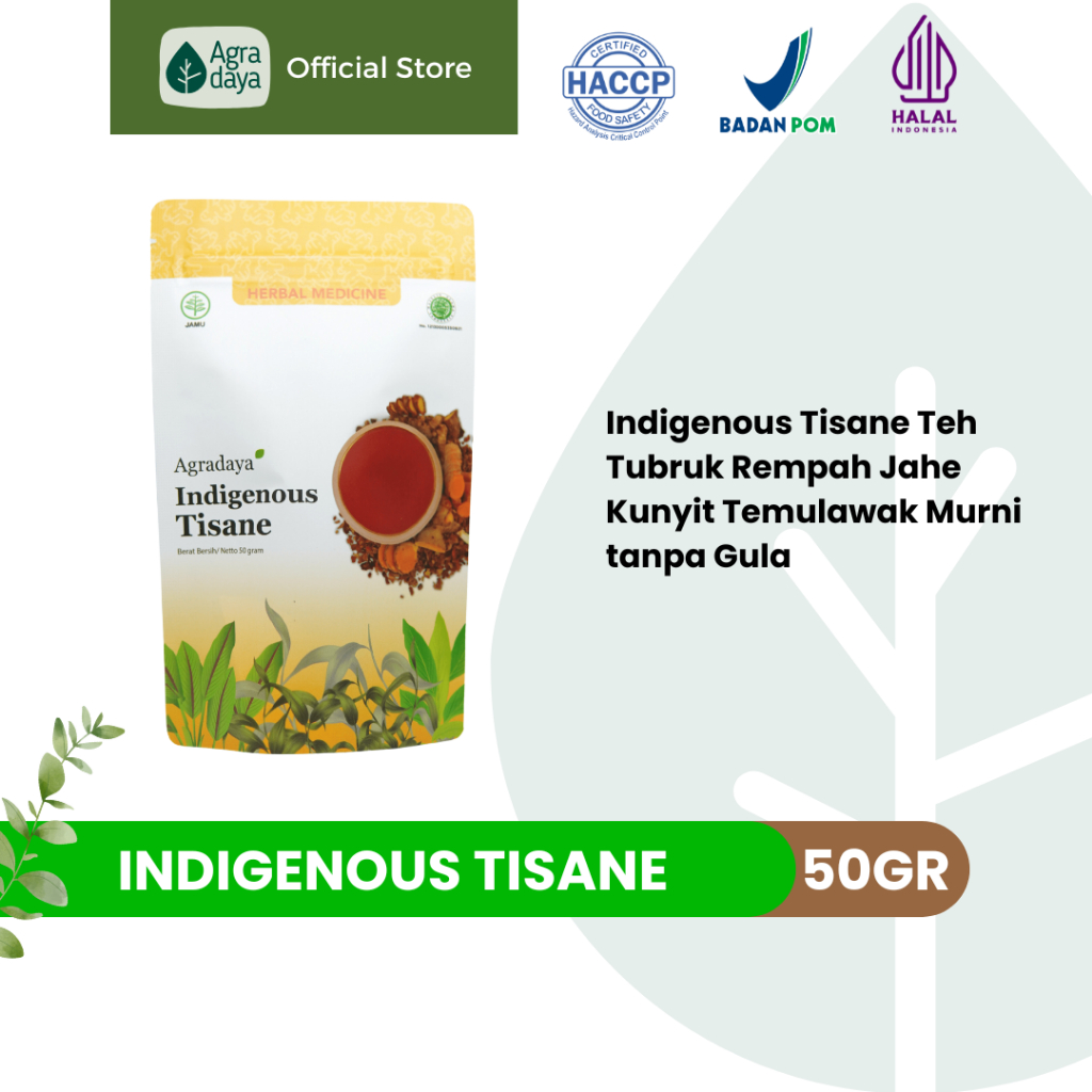 

Agradaya - Indigenous Tisane Teh Tubruk Rempah Jahe Kunyit Temulawak Murni tanpa Gula