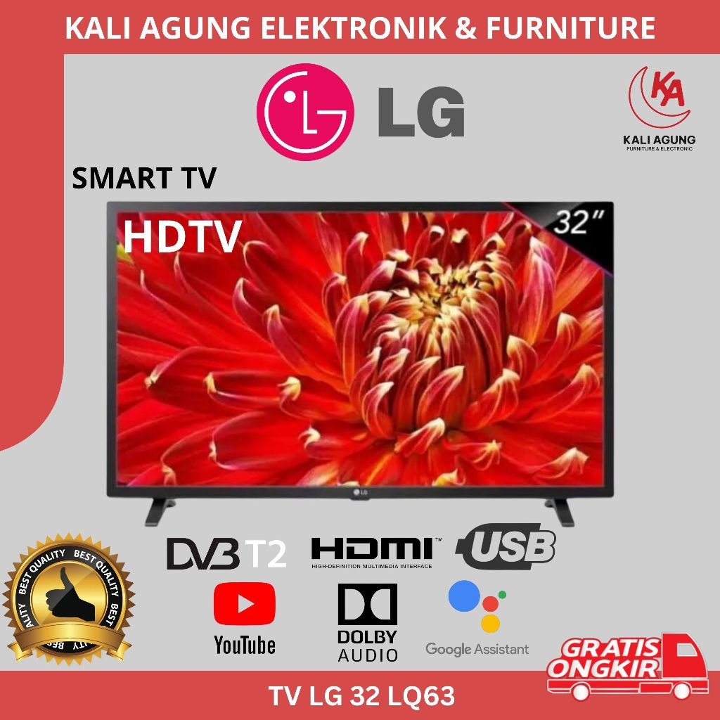 TV LED LG 32 IN / SMART TV / 32 LQ 63 / FREE ONGKIR SERANG KOTA