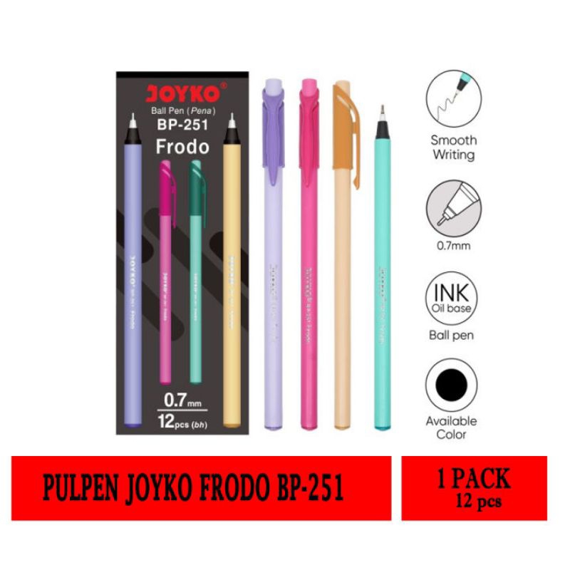 

PULPEN JOYKO FRODO BP-251 PEN STANDARD HITAM TERMURAH