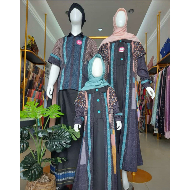 DRESS DEWASA GIOK SERIES ALMA-FASHION MUSLIM HIJAB KEKINIAN DRESS JUMBO DEWASA