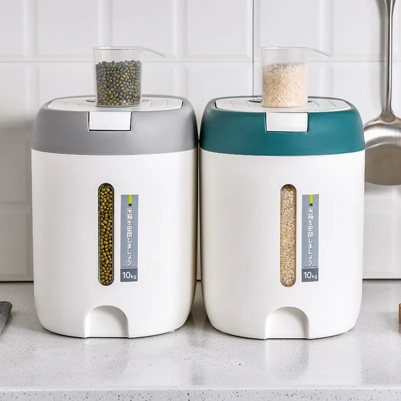 Rice Dispenser Wadah Beras 5 KG Tempat Penyimpanan Beras Anti Kutu Kana rice box 10kg