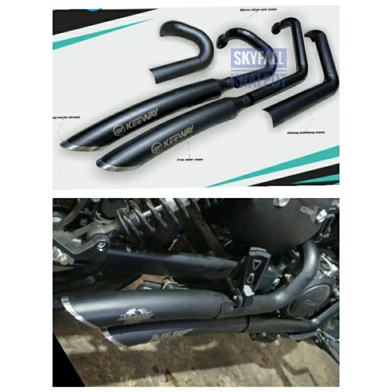 KNALPOT BENELLI KEEWAY GERONIMO V250 V 250Fi FULLSET