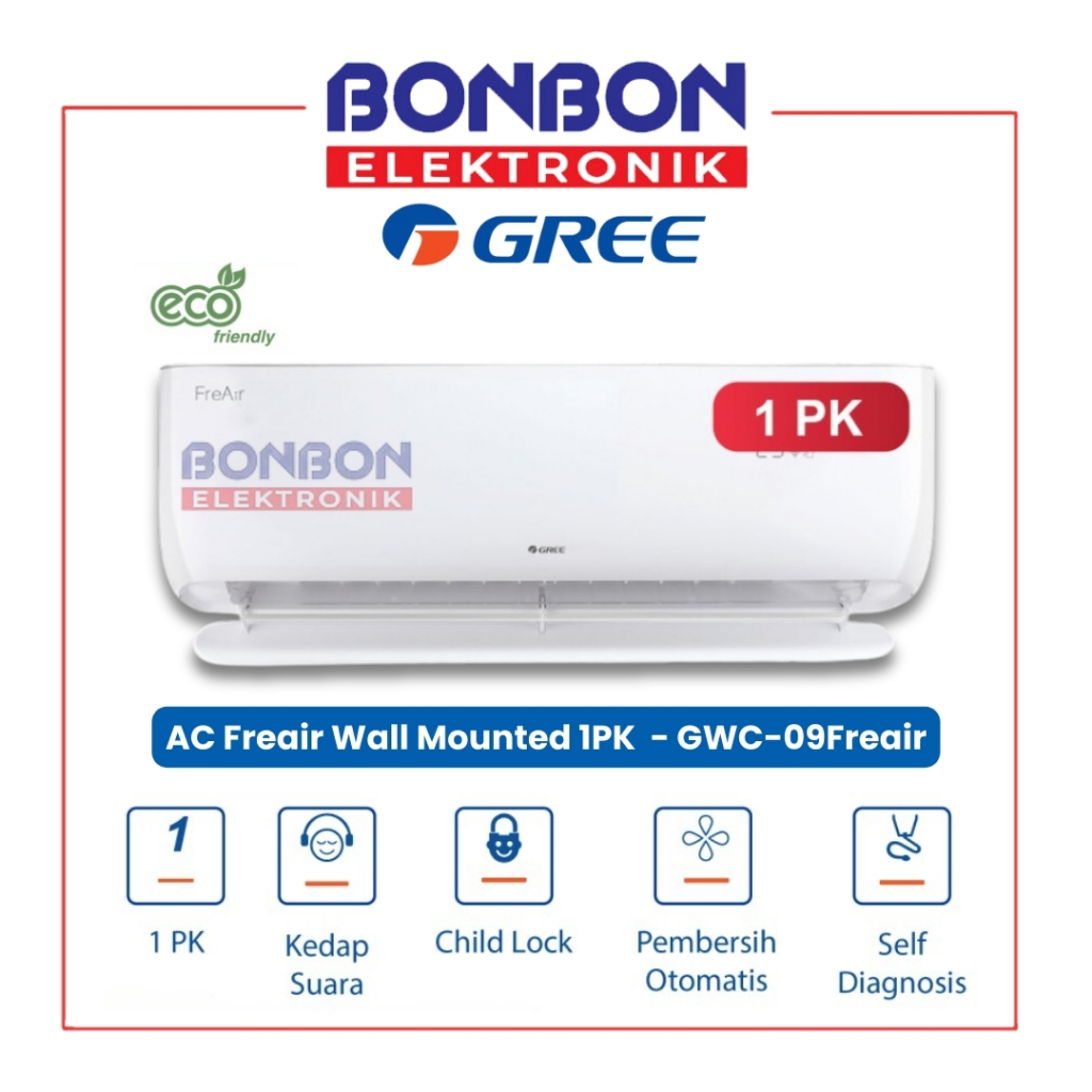 GREE AC Freair Wall Mounted 1PK GWC-09Freair / GWC 09Freair with Air Purifier 1PK