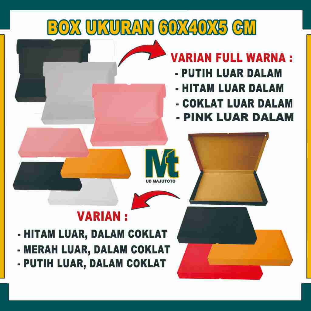 

Box 60x40x5 Cm / Box Lipat Samping / Kardus Polos / Kardus Polos