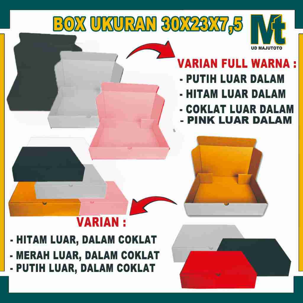 

Box 30x23x7,5 Cm/Box Lipat Depan/Box Souvenir/Kardus Polos/Box Mangkok