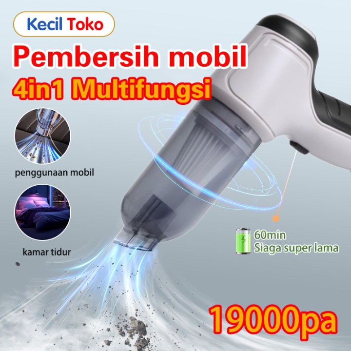 4in1 blower mini vacum cleaner penyedot debu cordless portabel 19000Pa/Inflasi/blower/Pemompaanh Min