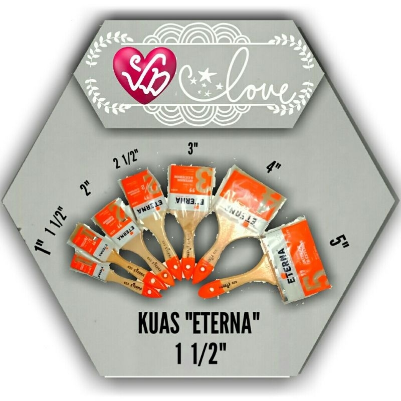 

Kuas Eterna 1 1/2" tipe 633