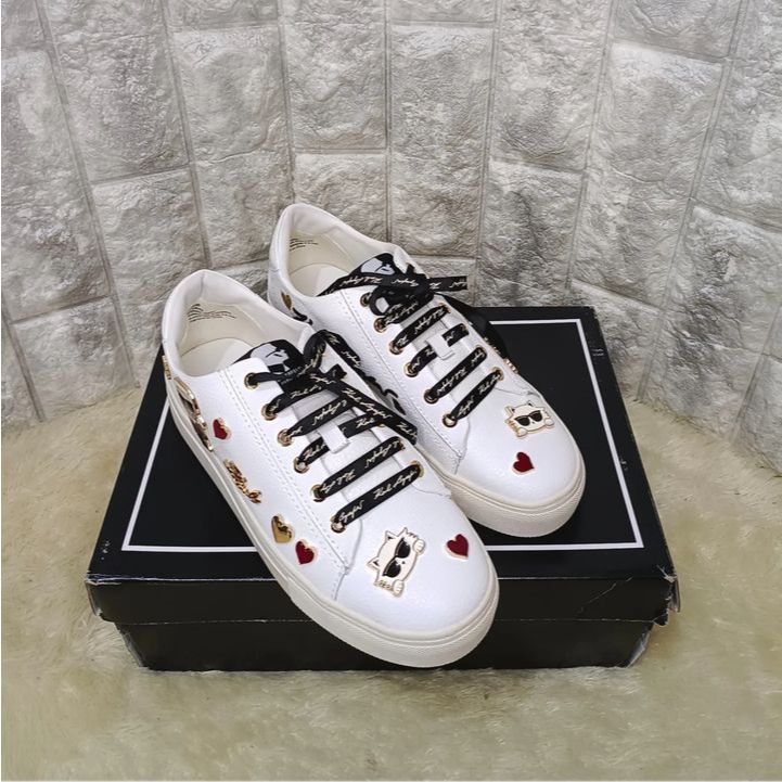 1406-200 KARL LAGERFELD WHITE PIN SHOES UK: 7.5/38