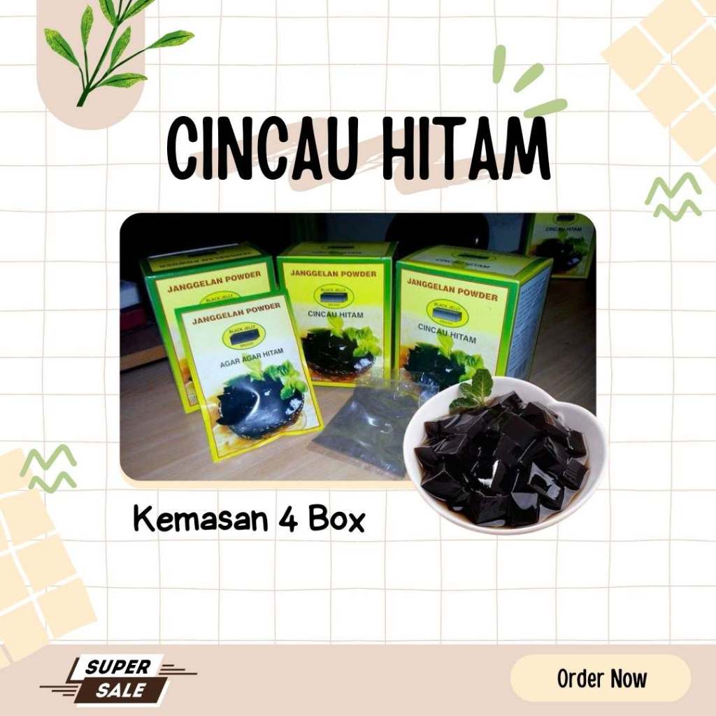 

Cincau Hitam Powder Murni 100% Daun Cincau Hitam Kemasan 4 Box