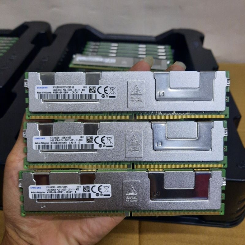 Memori server 64gb ddr4  pc4-2400t/1900mhz ecc Lrdimm xeon Dell R630, R640 R740/ Hp Grn9/Gen10