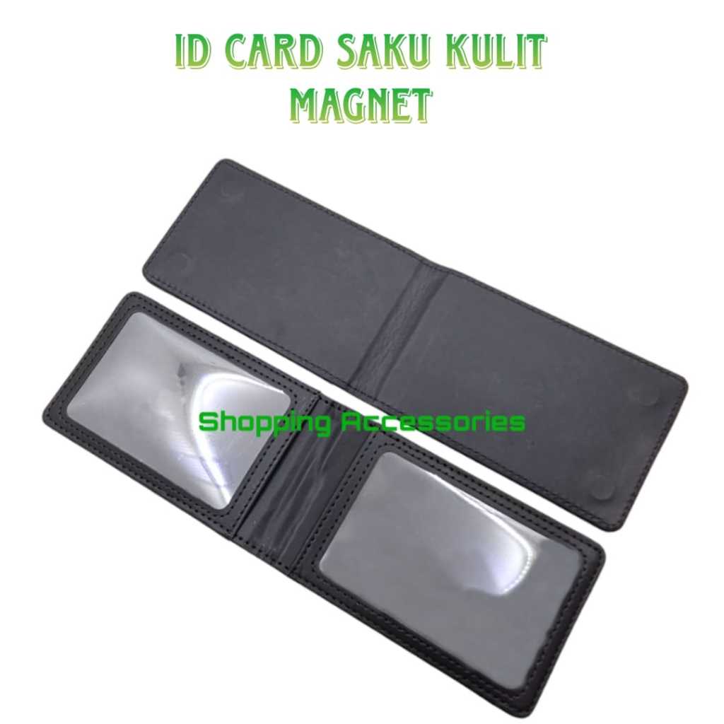 

ID Card Holder Kulit Magnet / Dompet ID Card Magnet -1pcs