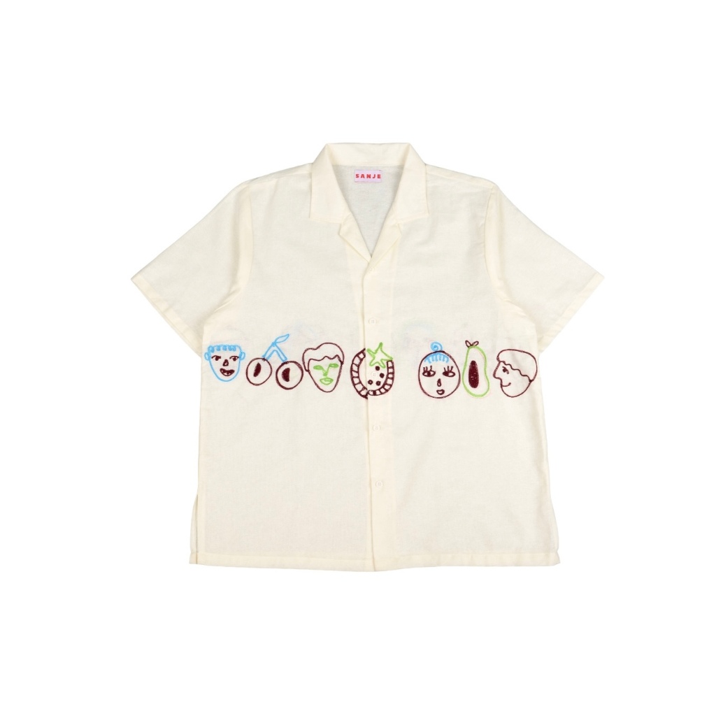 Familiar Faces Embroidery Shirt