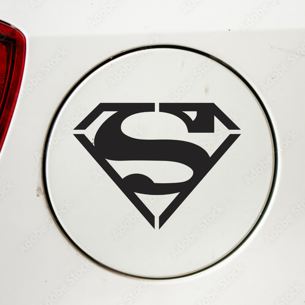 CUTTING STICKER MOBIL SUPERMAN STIKER TANGKI MOBIL KEREN