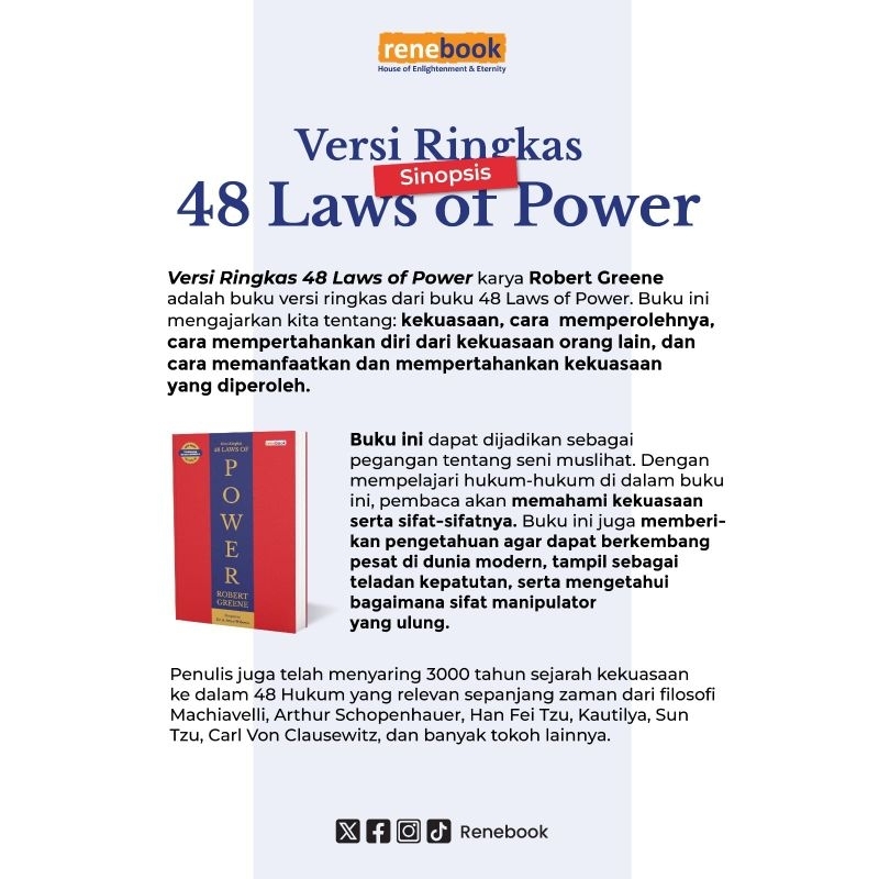 Versi Ringkas 48 Laws of Power - Robert Greene - Original