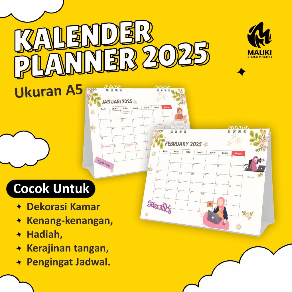 

Kalender Duduk Planner Tema Muslimah