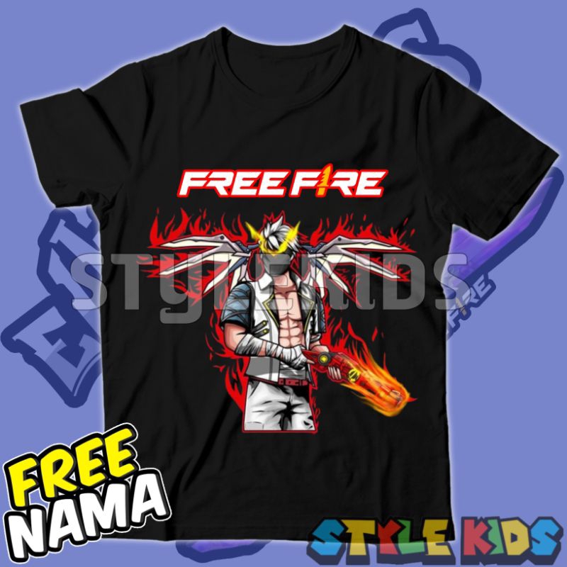 (BISA COD) FREE NAMA Kaos Anak Laki laki Perempuan Logo Karakter Sg Opm One Punch Man FF T-shirt Baj